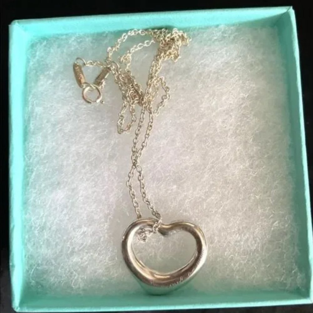Tiffany & Co., Elsa Peretti Spain Large Open Heart Pendant Necklace